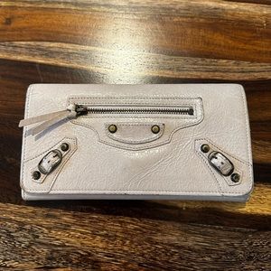 Beige authentic Balenciaga wallet